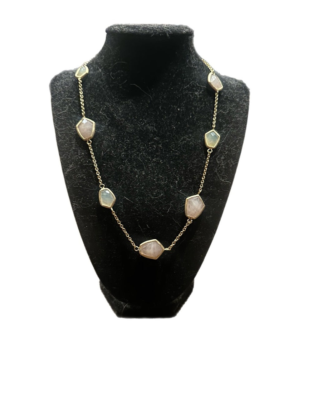 Rivka Friedman 18” Natural Gemstone 18K Gold Clad Necklace NWT